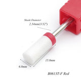 1pcs Flame Rotate Electric Nail Drill Ceramic 3/32 ''Bullet Milling Cutter for Manicure Machine Apparatus Nail Art Tools CH811