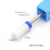 1pcs Flame Rotate Electric Nail Drill Ceramic 3/32 ''Bullet Milling Cutter for Manicure Machine Apparatus Nail Art Tools CH811