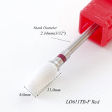 1pcs Flame Rotate Electric Nail Drill Ceramic 3/32 ''Bullet Milling Cutter for Manicure Machine Apparatus Nail Art Tools CH811