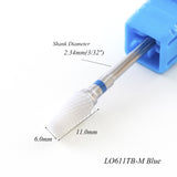 1pcs Flame Rotate Electric Nail Drill Ceramic 3/32 ''Bullet Milling Cutter for Manicure Machine Apparatus Nail Art Tools CH811