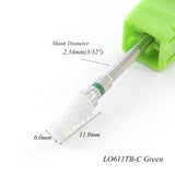 1pcs Flame Rotate Electric Nail Drill Ceramic 3/32 ''Bullet Milling Cutter for Manicure Machine Apparatus Nail Art Tools CH811