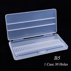 Full Beauty 20 Slots Storage Box For Nail Drill Bit Files Holder Container Case Display Organizer Acrylic Manicure Tool CHA35-1