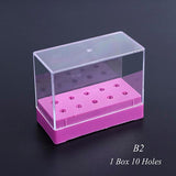 Full Beauty 20 Slots Storage Box For Nail Drill Bit Files Holder Container Case Display Organizer Acrylic Manicure Tool CHA35-1