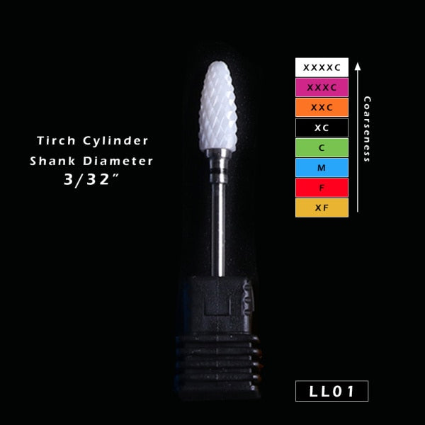 1pcs Ceramic Cutter for Manicure Machine Electric Nail Drill Milling Rotary Flame Remover Gel Polish Nail Drill Bits CHLL01-27