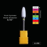 1pcs Ceramic Cutter for Manicure Machine Electric Nail Drill Milling Rotary Flame Remover Gel Polish Nail Drill Bits CHLL01-27