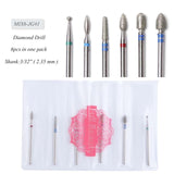11 Types Diamond Ceramic Nail Drill Bit Cuticle Clean Remove Rotary Electric Mill Machine Manicure File Cutter Nail Tool CHJG/MS