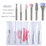 11 Types Diamond Ceramic Nail Drill Bit Cuticle Clean Remove Rotary Electric Mill Machine Manicure File Cutter Nail Tool CHJG/MS