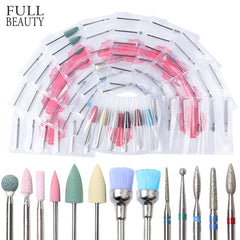 11 Types Diamond Ceramic Nail Drill Bit Cuticle Clean Remove Rotary Electric Mill Machine Manicure File Cutter Nail Tool CHJG/MS