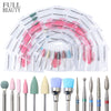 11 Types Diamond Ceramic Nail Drill Bit Cuticle Clean Remove Rotary Electric Mill Machine Manicure File Cutter Nail Tool CHJG/MS